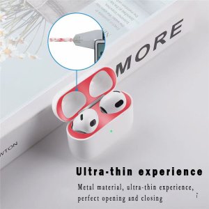Seal Protection For Airpod 3 Metal Dust Proof Guard Sticker Rose Gold