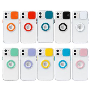 Case For iPhone 12 in Blue Camera Lens Protection Cover Soft TPU