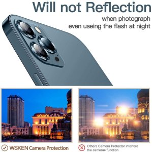 Camera Protectors For iPhone 13 13 Mini Set of 2 Glitter Blue Glass