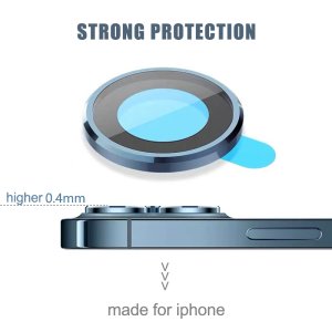 Camera Protectors For iPhone 13 13 Mini Set of 2 Glitter Silver Glass
