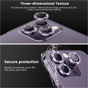 Camera Protectors For iPhone 14 14 Plus A Set of 2 Blue Jewelled