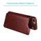 Case For iPhone 14pm 15pm in Brown Flip Leather Multi Card Holder