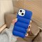 Case For iPhone 13 Blue Puffer Down Jacket